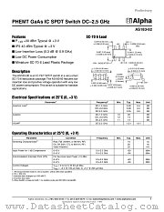 AS183-92 datasheet pdf Alpha Industries Inc