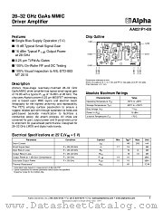 AA031P1-00 datasheet pdf Alpha Industries Inc