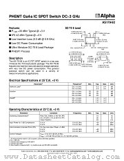 AS179-92 datasheet pdf Alpha Industries Inc