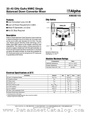 AM038S1-00 datasheet pdf Alpha Industries Inc