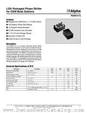 PS094-315 datasheet pdf Alpha Industries Inc