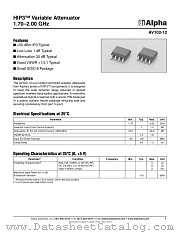 AV102-12 datasheet pdf Alpha Industries Inc