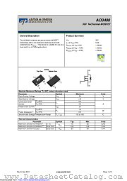 AO3400 datasheet pdf Alpha & Omega Semiconductor