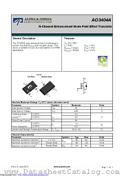 AO3404A datasheet pdf Alpha & Omega Semiconductor