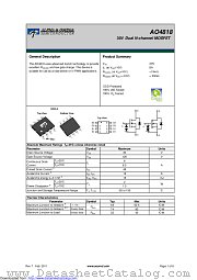 AO4818 datasheet pdf Alpha & Omega Semiconductor