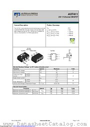 AO7411 datasheet pdf Alpha & Omega Semiconductor