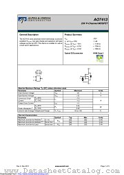AO7413 datasheet pdf Alpha & Omega Semiconductor