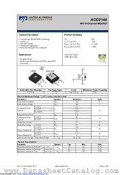 AOD2144 datasheet pdf Alpha & Omega Semiconductor