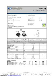 AOD2146 datasheet pdf Alpha & Omega Semiconductor