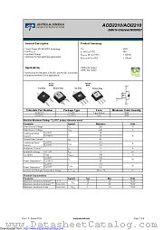 AOD2210 datasheet pdf Alpha & Omega Semiconductor