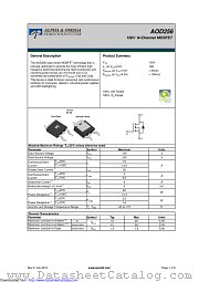 AOD256 datasheet pdf Alpha & Omega Semiconductor