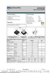 AOD2910E datasheet pdf Alpha & Omega Semiconductor