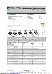 AOD2N60A datasheet pdf Alpha & Omega Semiconductor