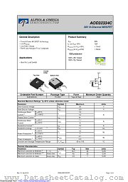AOD32334C datasheet pdf Alpha & Omega Semiconductor