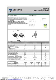 AOD3N40 datasheet pdf Alpha & Omega Semiconductor