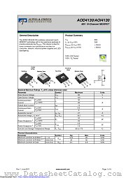 AOD4130 datasheet pdf Alpha & Omega Semiconductor