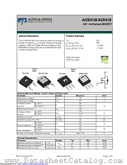 AOD418 datasheet pdf Alpha & Omega Semiconductor