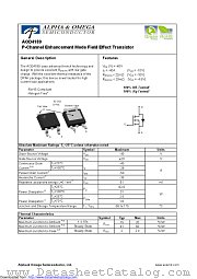 AOD4189 datasheet pdf Alpha & Omega Semiconductor