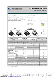 AOD423 datasheet pdf Alpha & Omega Semiconductor