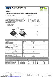 AOD454A datasheet pdf Alpha & Omega Semiconductor
