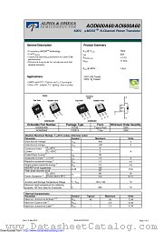 AOD600A60 datasheet pdf Alpha & Omega Semiconductor