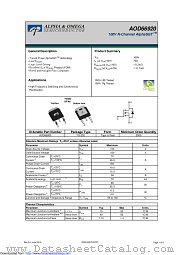 AOD66920 datasheet pdf Alpha & Omega Semiconductor