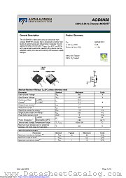 AOD6N50 datasheet pdf Alpha & Omega Semiconductor