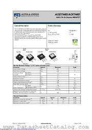 AOD7N65 datasheet pdf Alpha & Omega Semiconductor