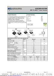 AOD7S60 datasheet pdf Alpha & Omega Semiconductor