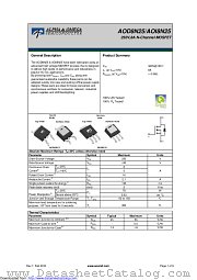 AOD8N25 datasheet pdf Alpha & Omega Semiconductor