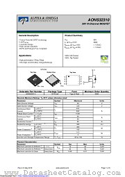 AONS32310 datasheet pdf Alpha & Omega Semiconductor