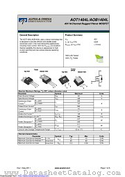AOT1404L datasheet pdf Alpha & Omega Semiconductor