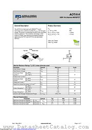 AOT414 datasheet pdf Alpha & Omega Semiconductor