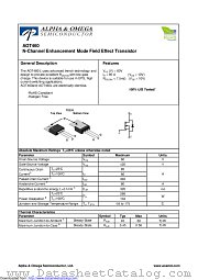 AOT460 datasheet pdf Alpha & Omega Semiconductor