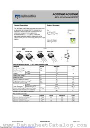 AOU2N60 datasheet pdf Alpha & Omega Semiconductor