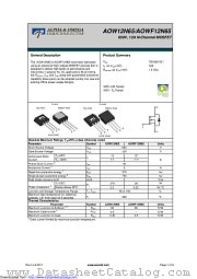 AOWF12N65 datasheet pdf Alpha & Omega Semiconductor