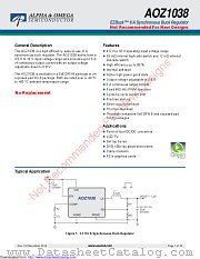 AOZ1038DI datasheet pdf Alpha & Omega Semiconductor