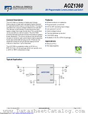 AOZ1360DIL datasheet pdf Alpha & Omega Semiconductor