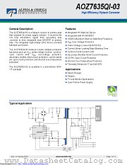 AOZ7635QI-03 datasheet pdf Alpha & Omega Semiconductor