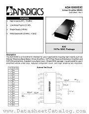 ADA10000S3C datasheet pdf Anadigics Inc