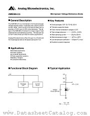 AME385-2.5 datasheet pdf Analog Microelectronics
