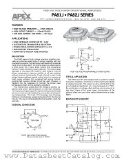 PA82J SERIES datasheet pdf Apex Microtechnology Corporation