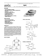 SA51 datasheet pdf Apex Microtechnology Corporation
