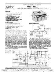 P03A datasheet pdf Apex Microtechnology Corporation