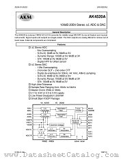 AK4520A datasheet pdf Asahi Kasei Microsystems