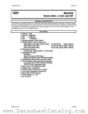 AK4353 datasheet pdf Asahi Kasei Microsystems