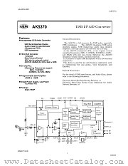 AK5370 datasheet pdf Asahi Kasei Microsystems
