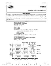AK5392 datasheet pdf Asahi Kasei Microsystems