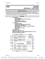 AK4522 datasheet pdf Asahi Kasei Microsystems