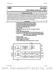 AK4382 datasheet pdf Asahi Kasei Microsystems